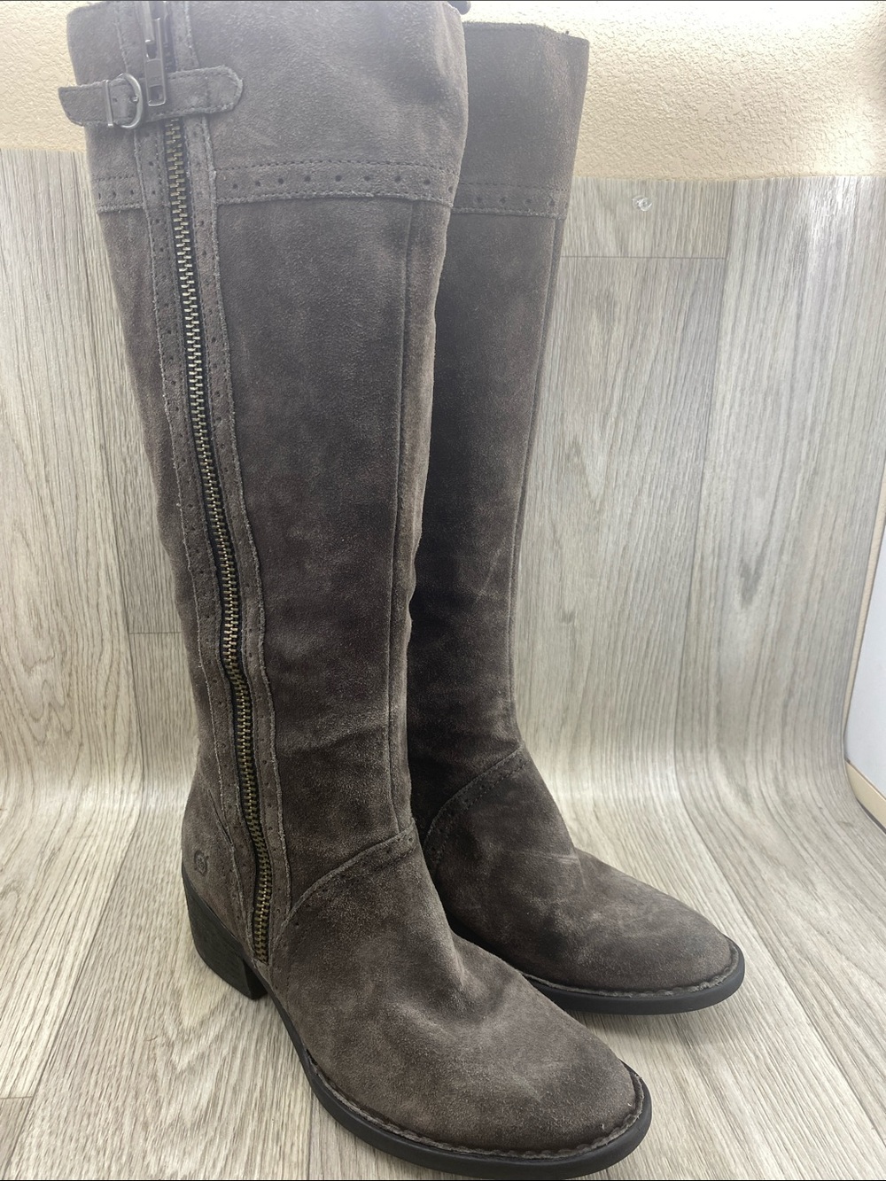 Born Women's Over-The-Knee Suede Boots in Dark Brown
